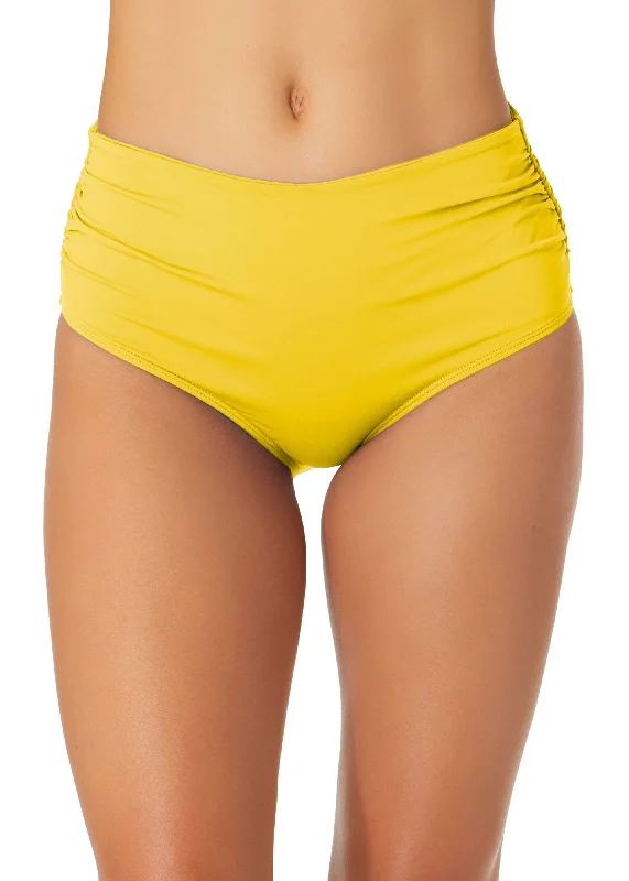 Women's Live In Color Convertible High Waist Shirred Swim Bottom