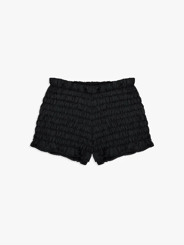 Angel Smocked Short - Black