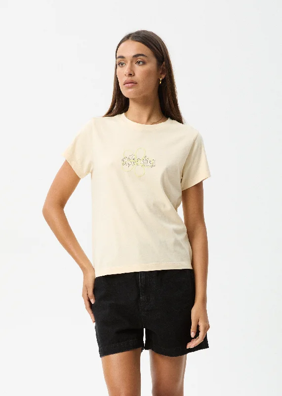 AFENDS Womens Heidi - Regular Tee - Sand