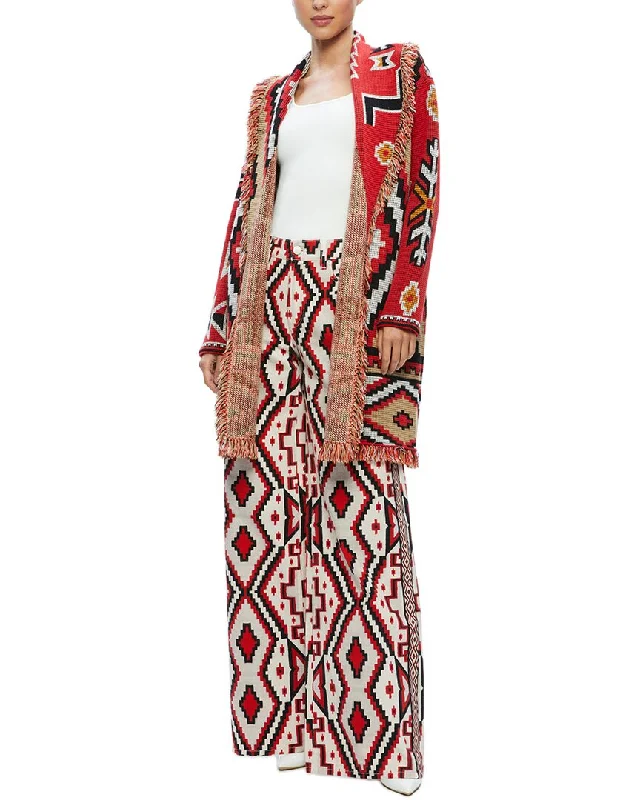 alice + olivia Astrid Shawl Collar Long Cardigan