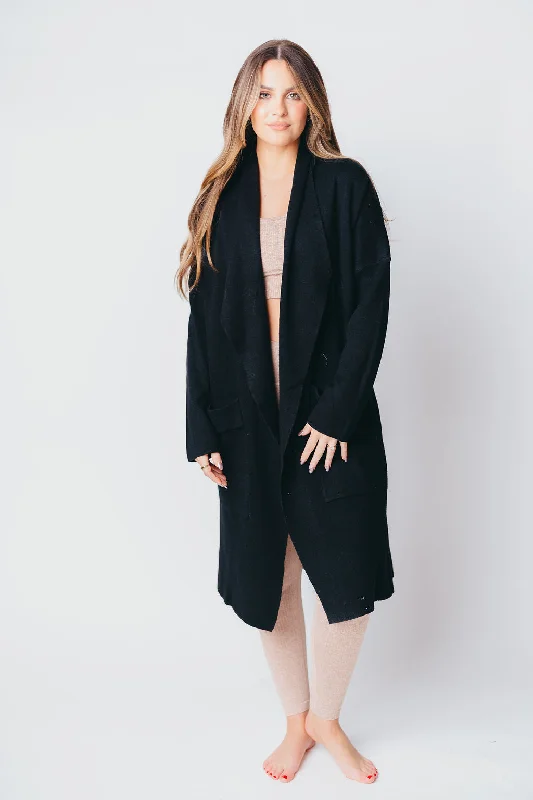 Ria Relaxed Fit Cardigan in Black