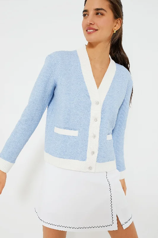 Light Blue Cable Charley Cardigan