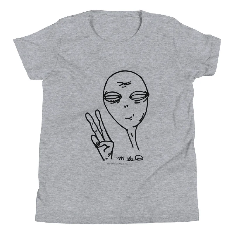 Peaceful Alien - Youth Short Sleeve T-Shirt