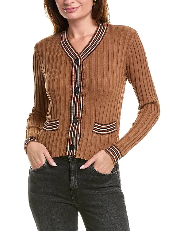 YAL New York Multi Stripe Cardigan