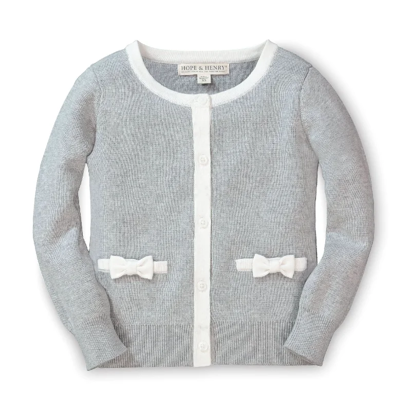 Bow Pocket Organic Cardigan - Baby