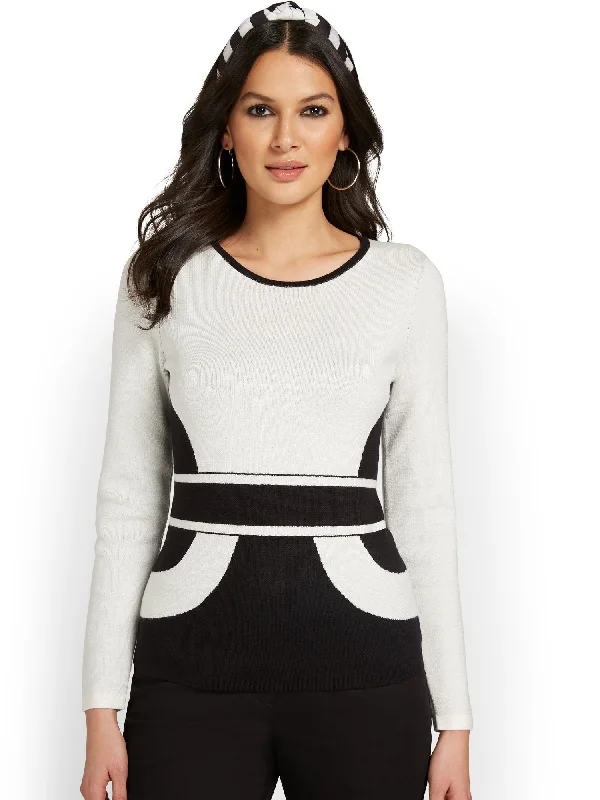 Colorblock Pullover Sweater