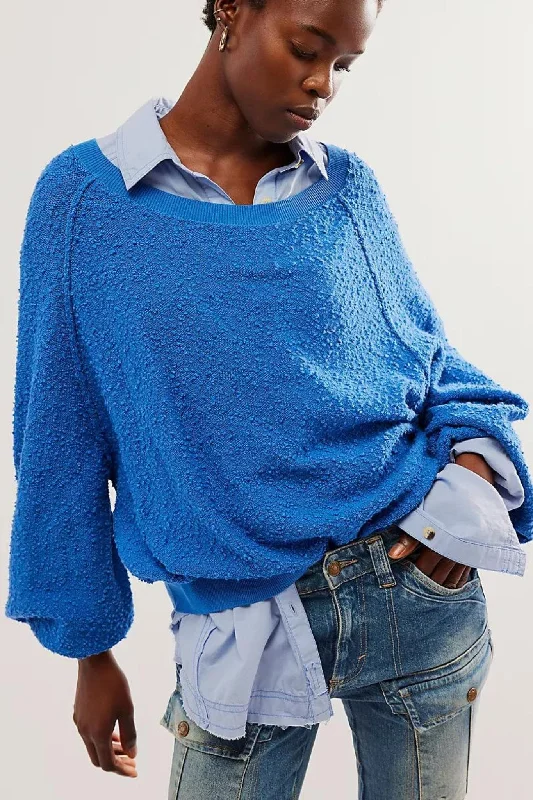 Free People: Found My Friend Pullover in Deja Blue