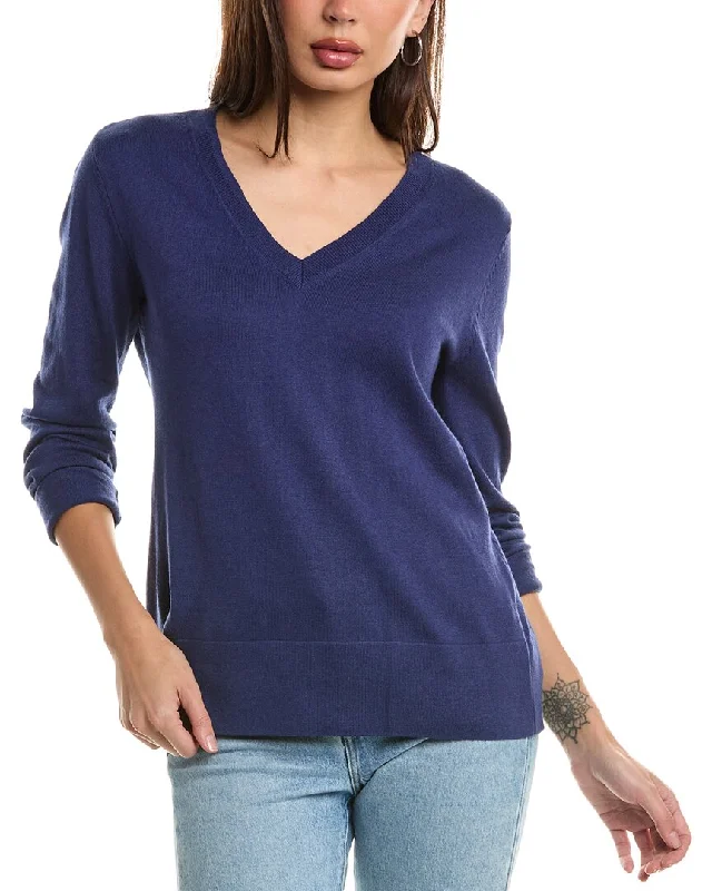 Hannah Rose Santa Monica Cashmere-Blend Pullover