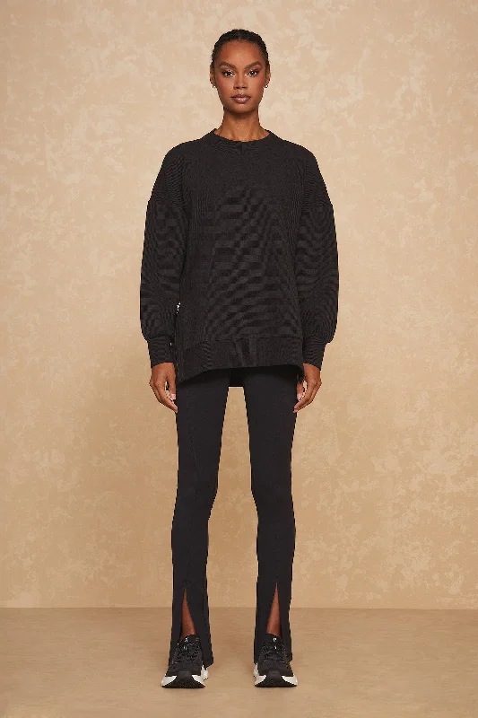 Isabel Ribbed Pullover - Black