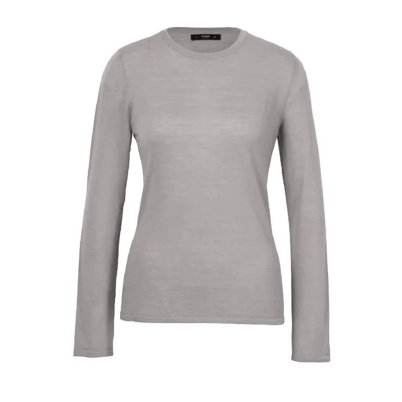 O Neck Pullover In Grey