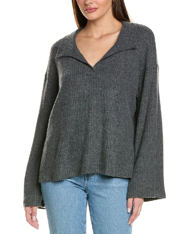 Project Social T Raven Collared Cozy Rib Pullover