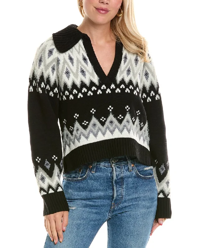 SIMKHAI Clarence Wool & Cashmere-Blend Pullover