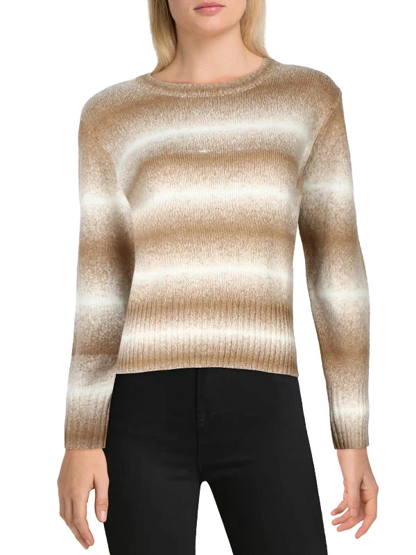 Womens Ombre Stripe Pullover Sweater