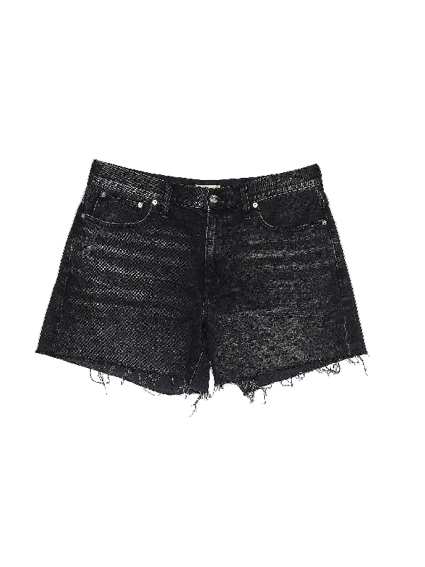 High-Rise Denim Shorts in Dark Wash