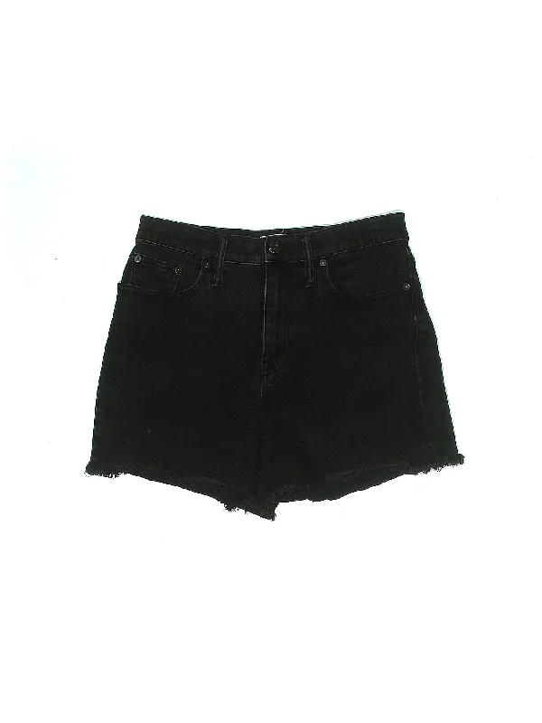 High-Rise Denim Shorts in Dark Wash