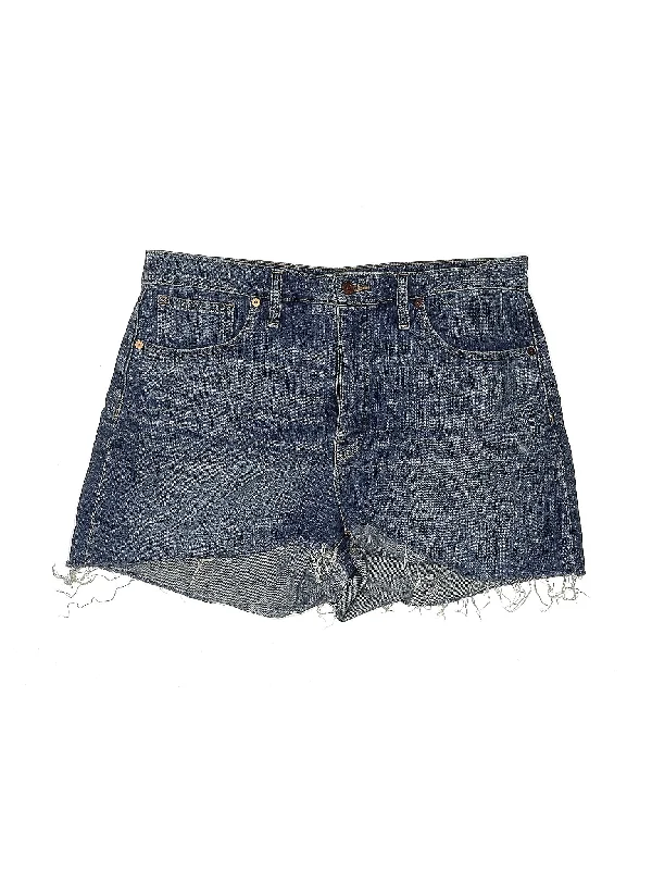 High-Rise Denim Shorts in Light Wash