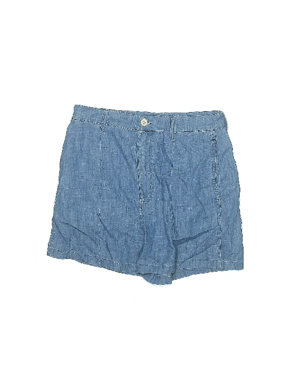 High-Rise Denim Shorts in Light Wash