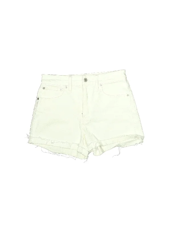 High-Rise Denim Shorts in Light Wash