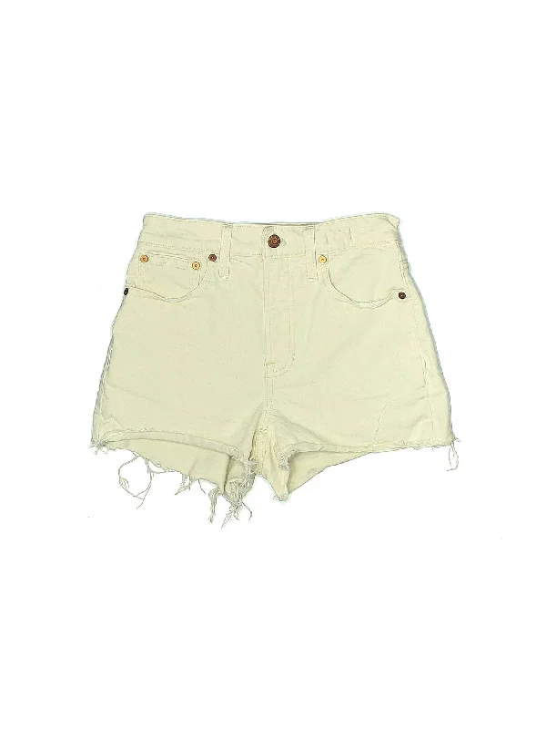 High-Rise Denim Shorts in Light Wash