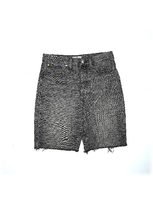 High-Rise Denim Shorts in Medium Wash