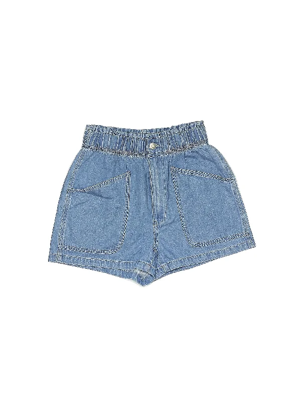 High-Rise Denim Shorts in Medium Wash