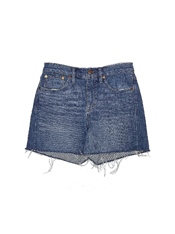 High-Rise Denim Shorts in Medium Wash