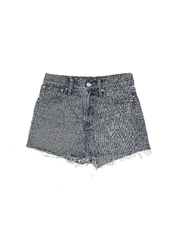 High-Rise Denim Shorts in Medium Wash