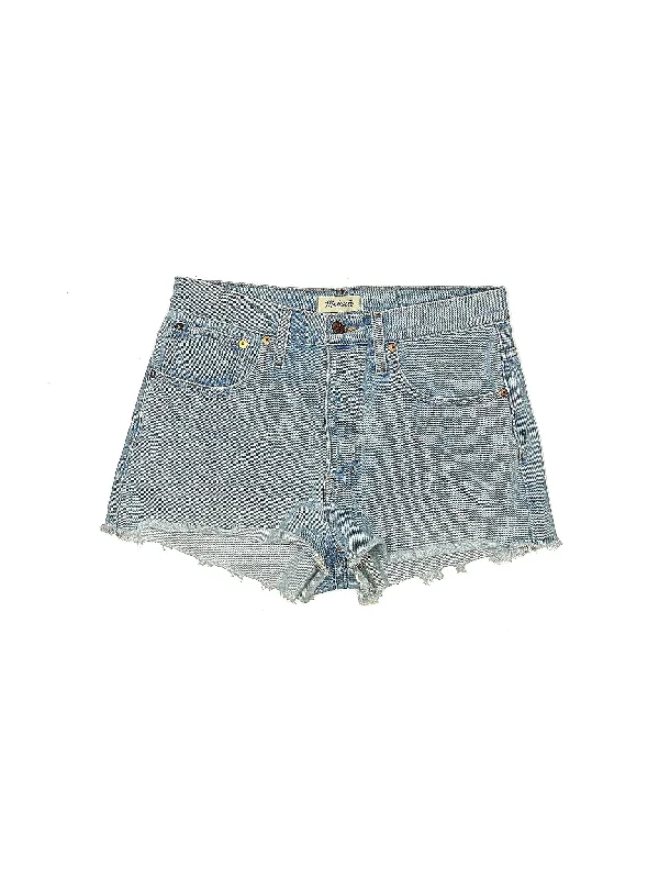 High-Rise Denim Shorts in Medium Wash