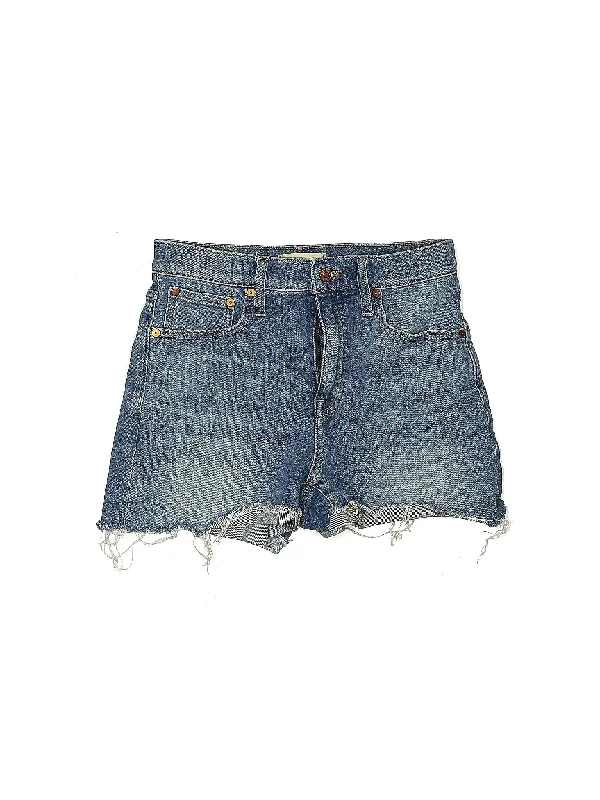 High-Rise Denim Shorts in Medium Wash