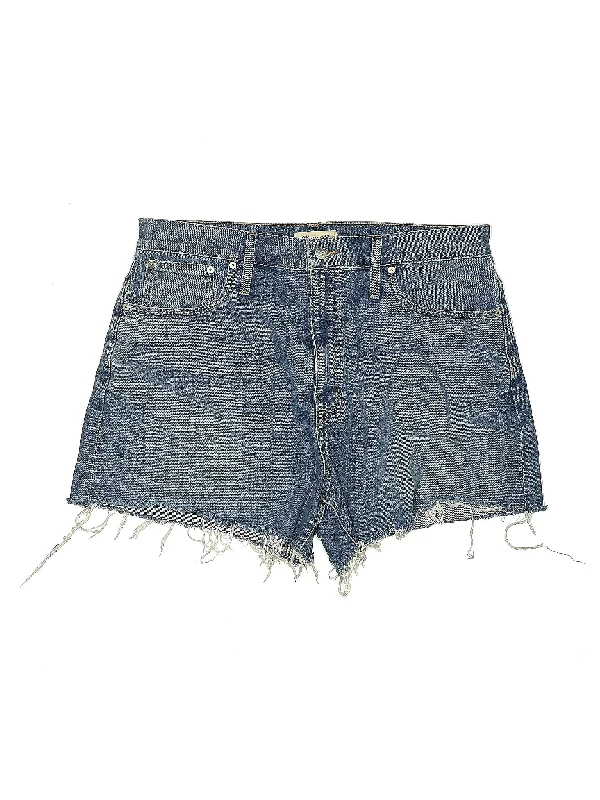 High-Rise Denim Shorts in Medium Wash