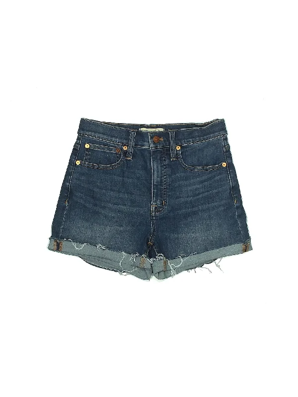 High-Rise Denim Shorts in Medium Wash