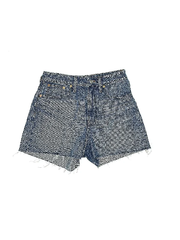 High-Rise Denim Shorts in Medium Wash