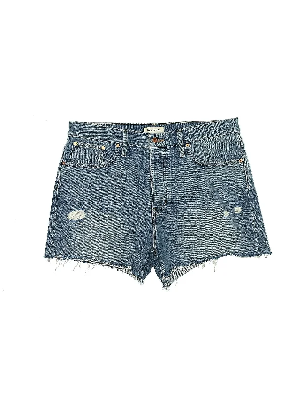 High-Rise Denim Shorts in Medium Wash