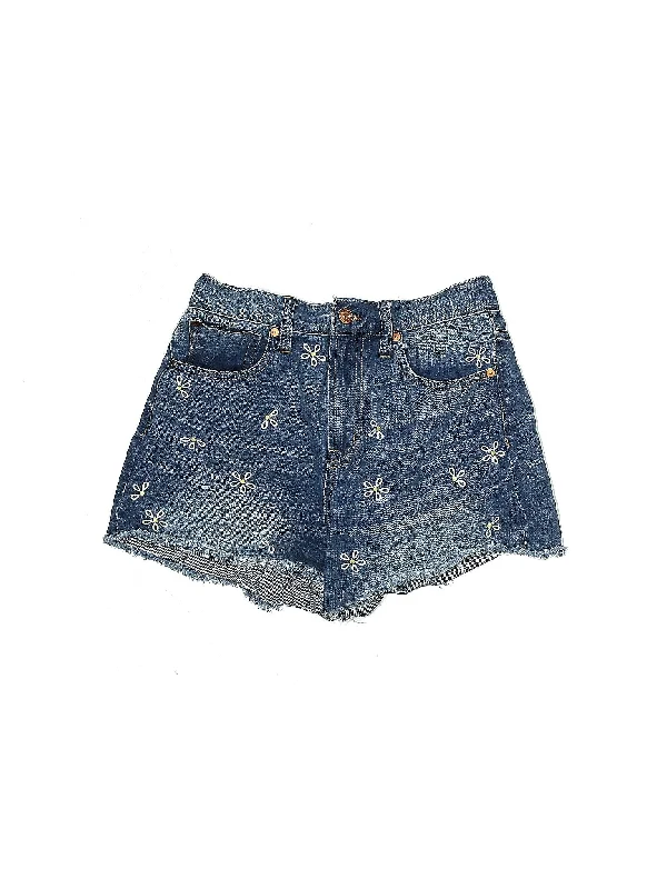 High-Rise Denim Shorts in Medium Wash