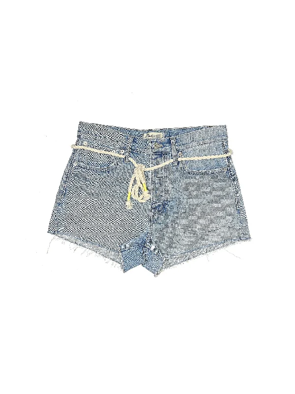 High-Rise Denim Shorts in Medium Wash