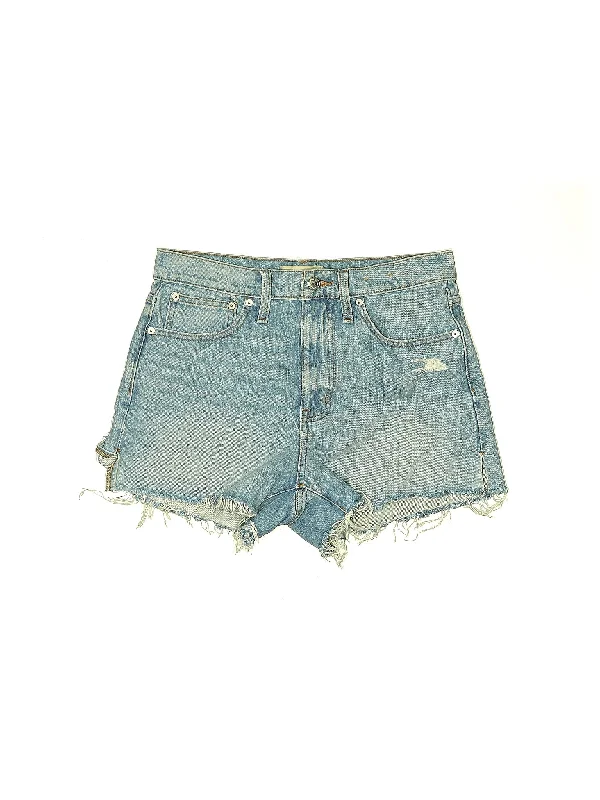 High-Rise Denim Shorts in Medium Wash