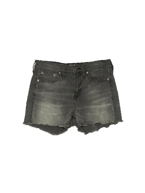 Mid-Rise Denim Shorts