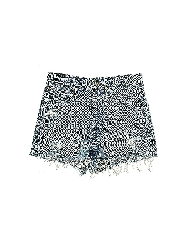 Mid-Rise Denim Shorts