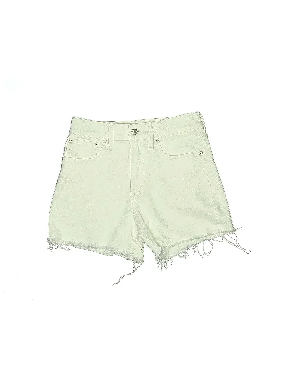 Mid-Rise Denim Shorts in Light Wash