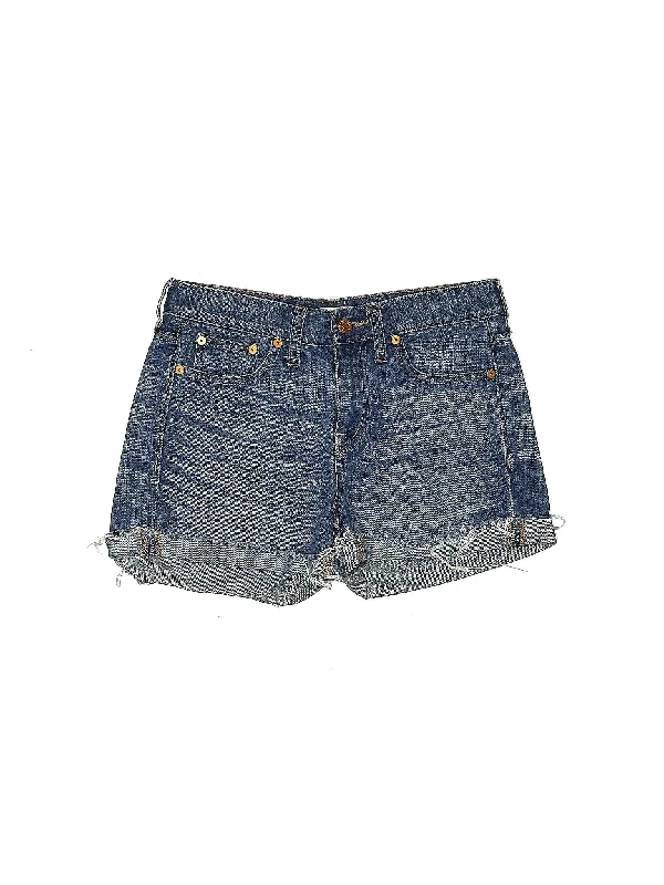 Mid-Rise Denim Shorts in Medium Wash