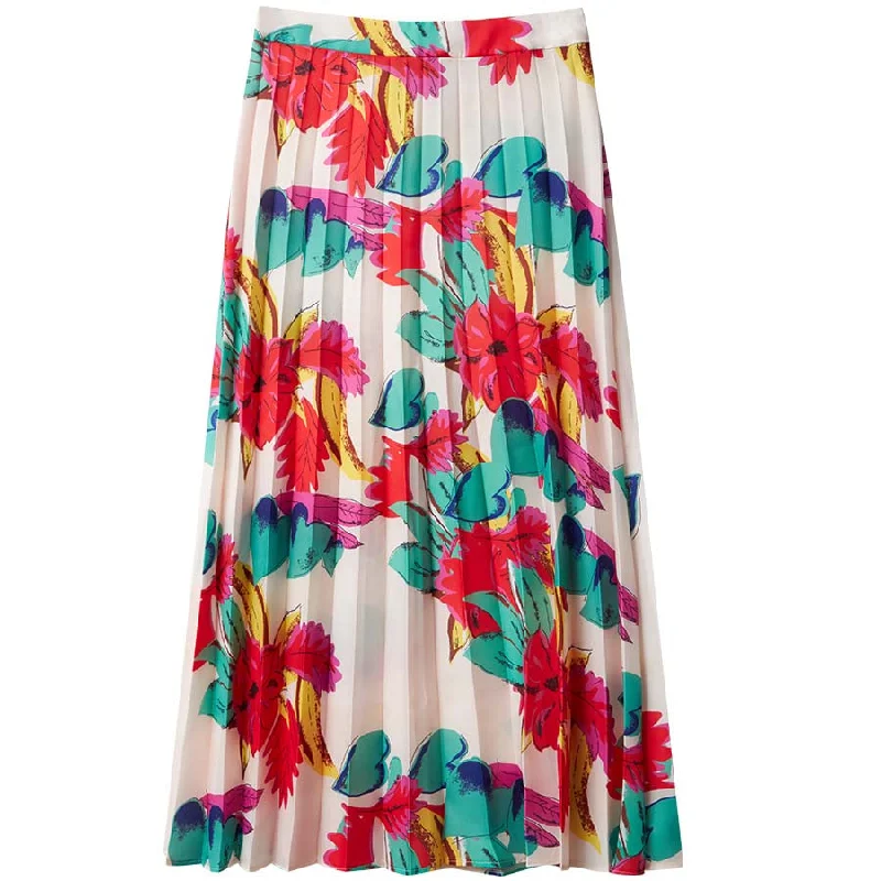 PLEATED SKIRT "BLANCA" WITH FLOWER PRINT