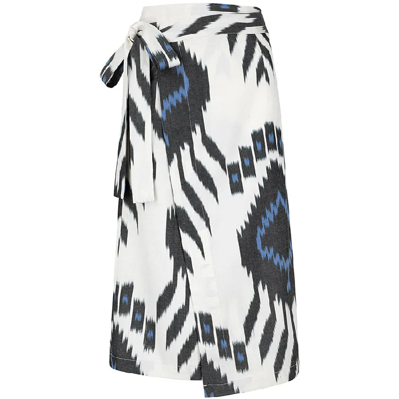 WRAP SKIRT WITH IKAT-PATTERN