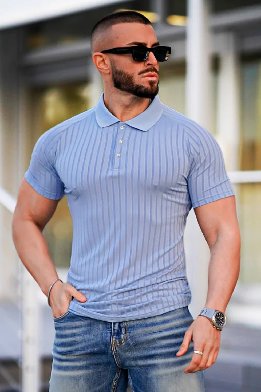 Men's High Quality Slim Fit Polo Shirt - Blue