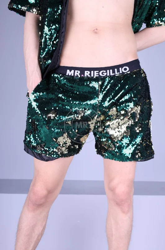 Green Sequin Logo Short