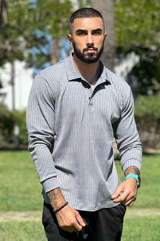 Mens Long sleeve polo shirt