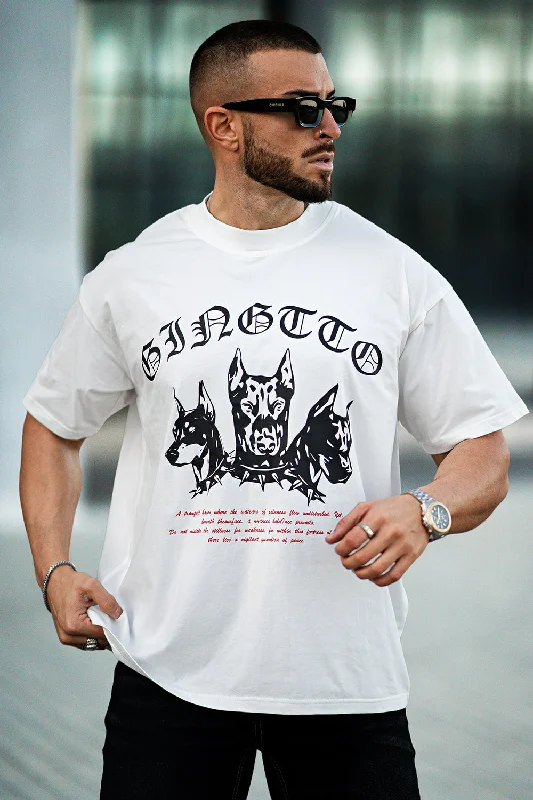 Men's Printed Crew Neck T-Shirt - White