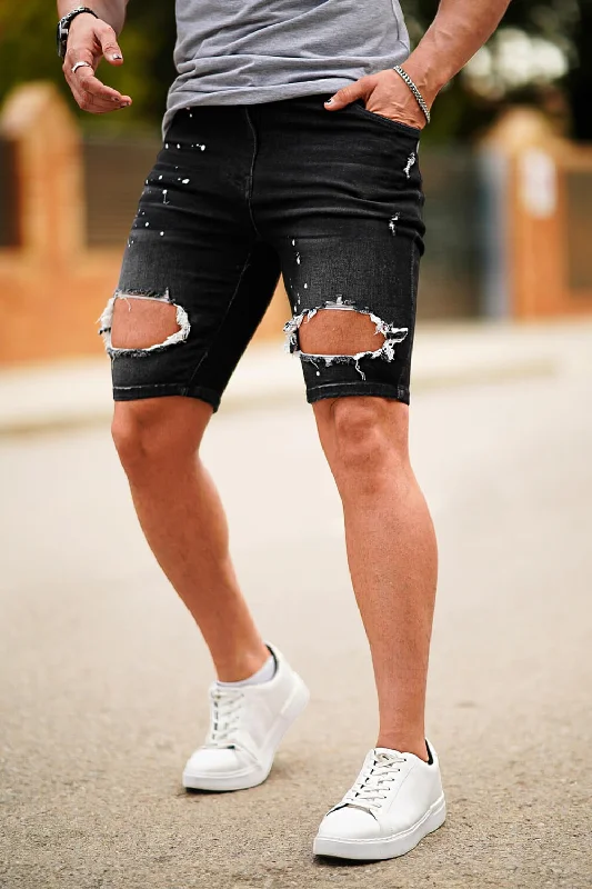 Men's Ripped Short - Black