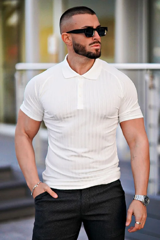 Men's Slim Fit Short Sleeve Polo Shirt - White