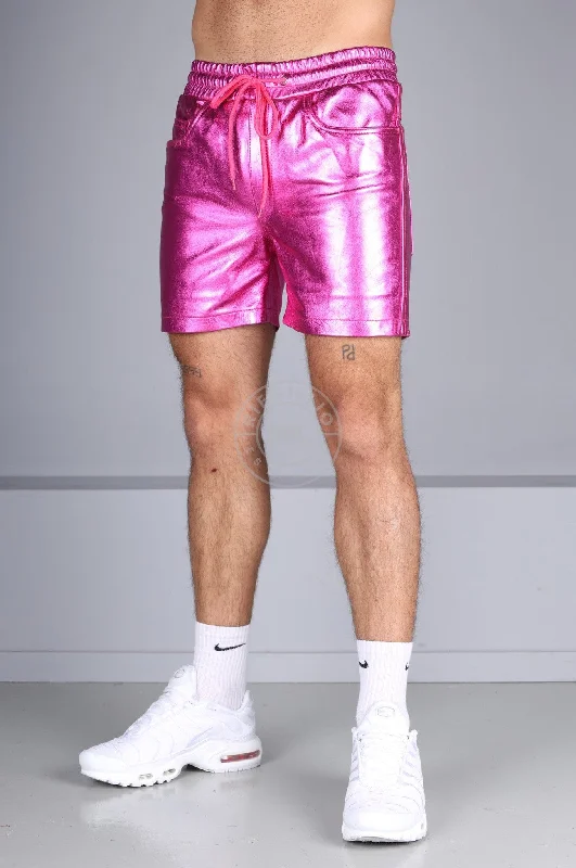 Metallic Leather Short - Pink