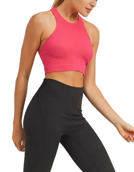 Mono B Seamless Racerback Crop Tank AT2245